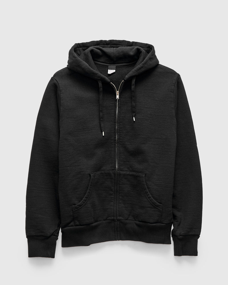 13.5oz Heavyweight Zip Hoodie in Black