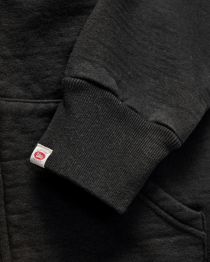 13.5oz Heavyweight Zip Hoodie in Black