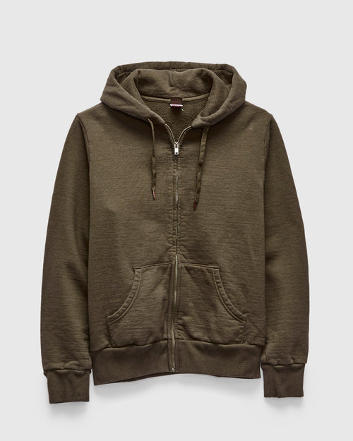 13.5oz Heavyweight Zip Hoodie in Olive