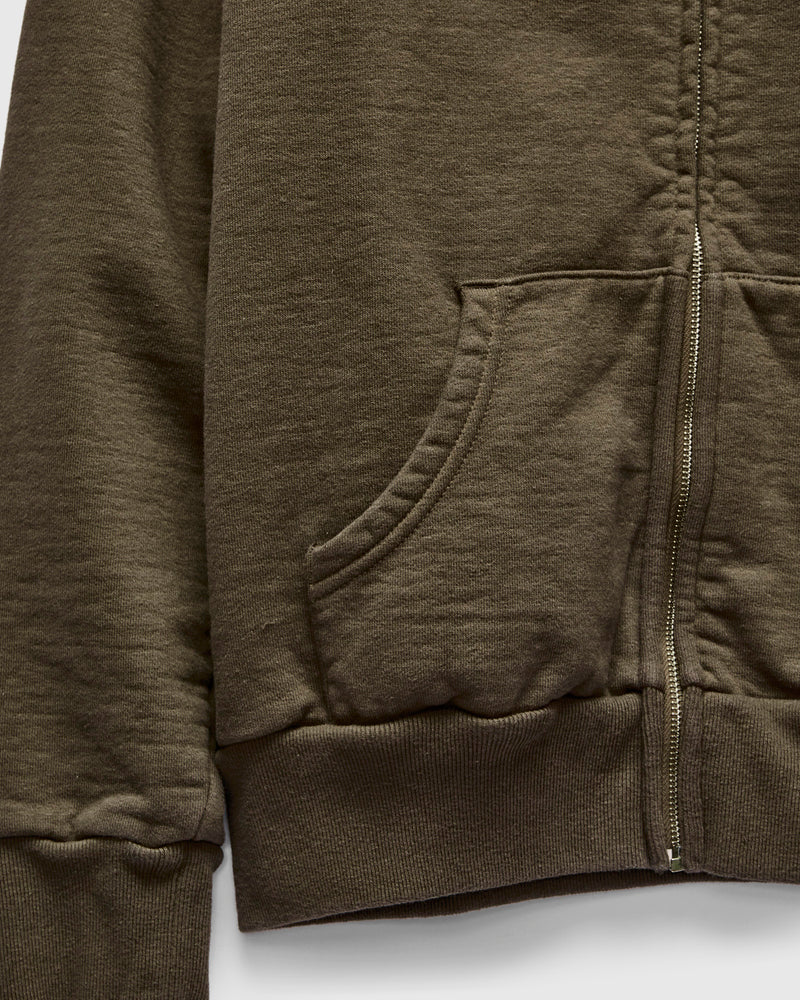 13.5oz Heavyweight Zip Hoodie in Olive
