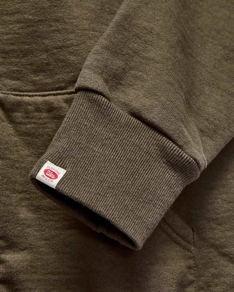 13.5oz Heavyweight Zip Hoodie in Olive
