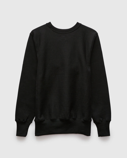 483 Reverse Weave Loopwheel Crewneck in Black