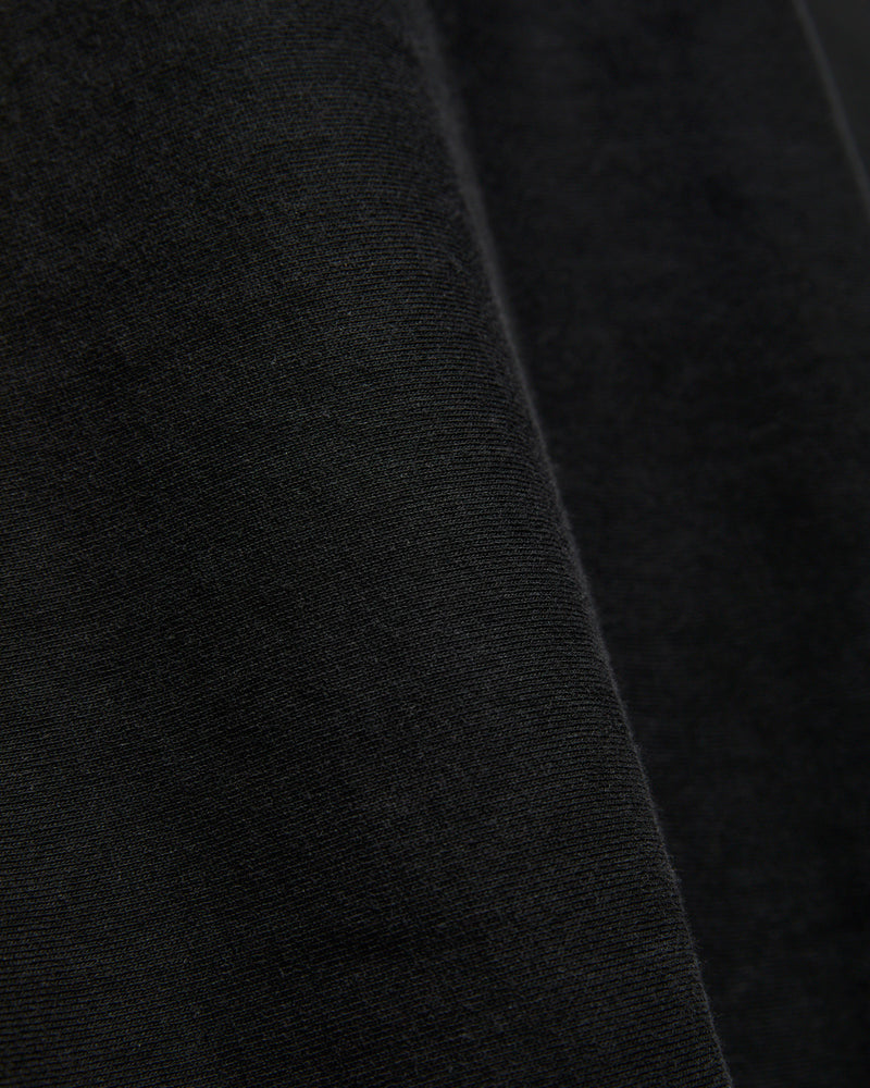 483 Reverse Weave Loopwheel Crewneck in Black