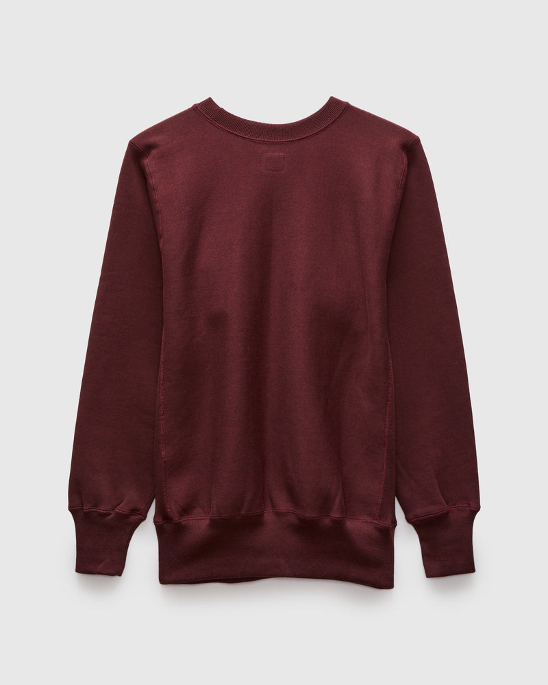 483 Reverse Weave Loopwheel Crewneck in Bordeaux