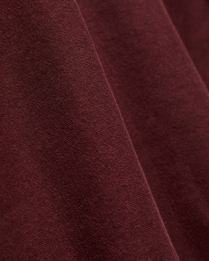 483 Reverse Weave Loopwheel Crewneck in Bordeaux