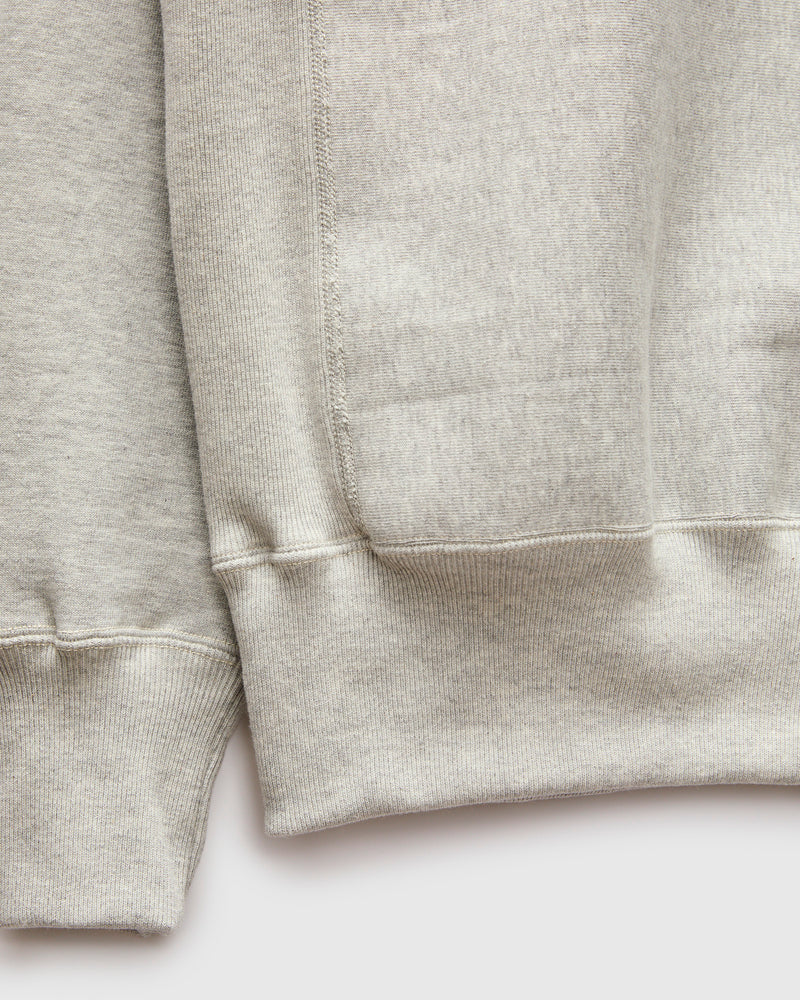 483 Reverse Weave Loopwheel Crewneck in Heather Grey