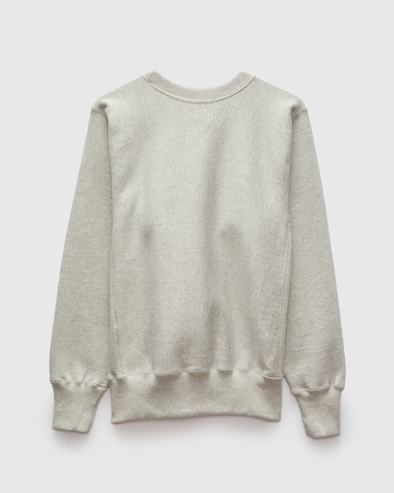 483 Reverse Weave Loopwheel Crewneck in Heather Grey