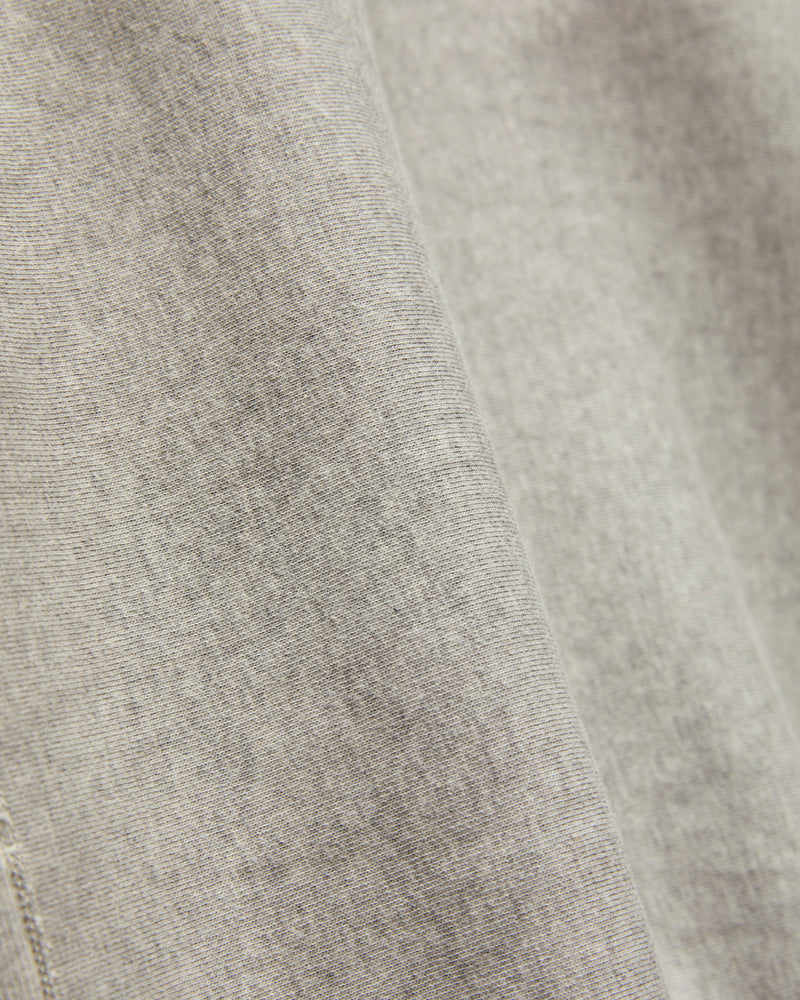 483 Reverse Weave Loopwheel Crewneck in Heather Grey