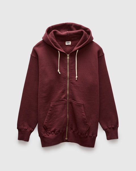 Tsuriami Loopwheel Zip Hoodie in Bordeux – Blue Owl Workshop Tsuriami Loopwheel Zip Hoodie in Bordeux – Blue Owl Workshop