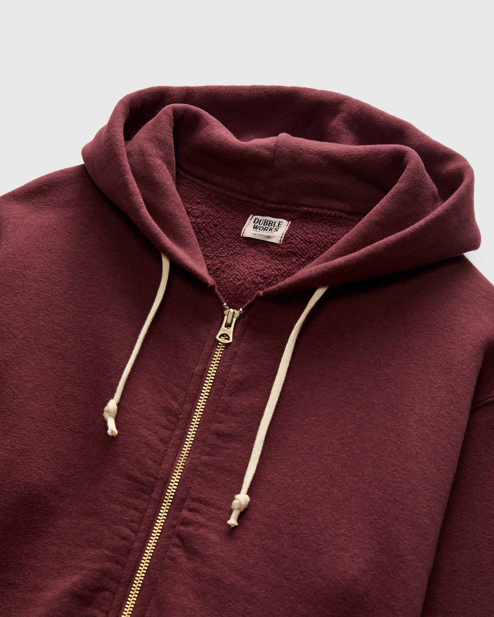 Tsuriami Loopwheel Zip Hoodie in Bordeux – Blue Owl Workshop