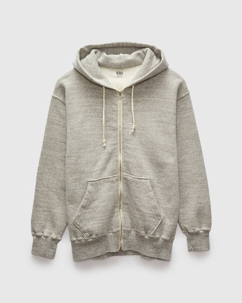 Tsuriami Loopwheel Zip Hoodie in Heather Grey