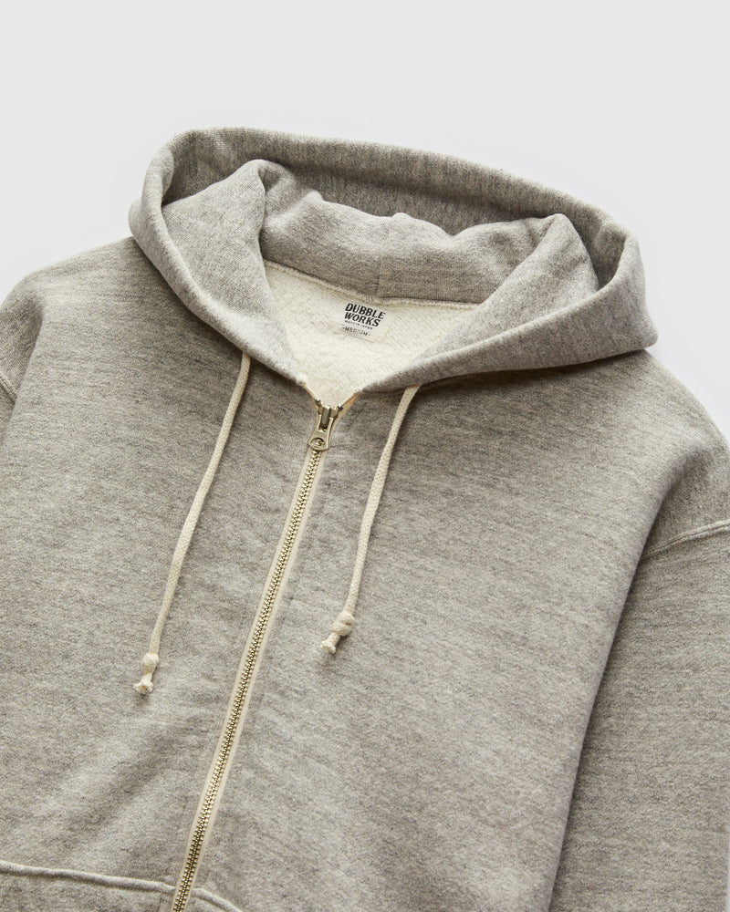 Tsuriami Loopwheel Zip Hoodie in Heather Grey