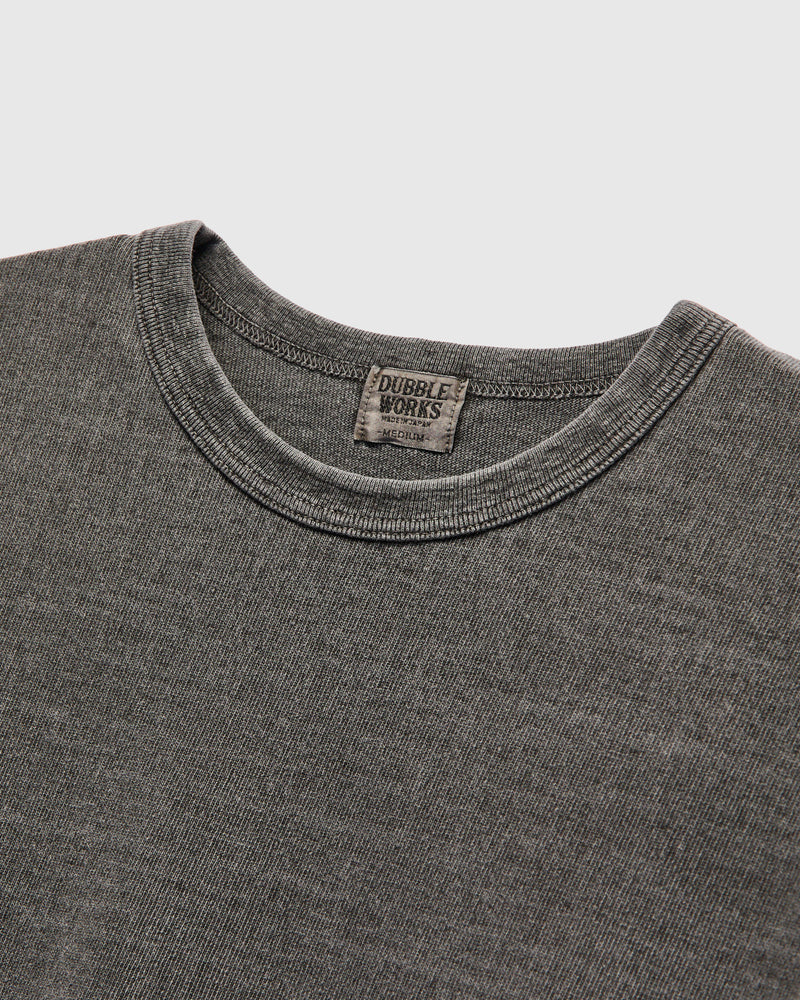 Stand Wheeler Long Sleeve Pigment-Dyed Tee in Sumikuro