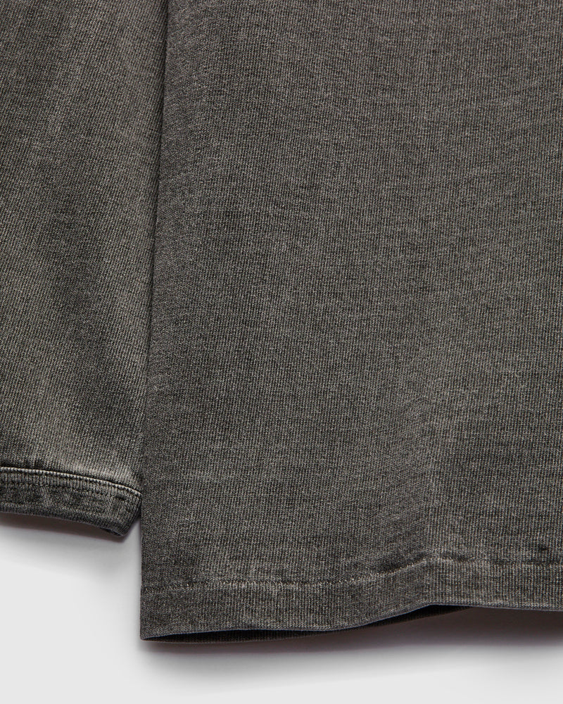 Stand Wheeler Long Sleeve Pigment-Dyed Tee in Sumikuro