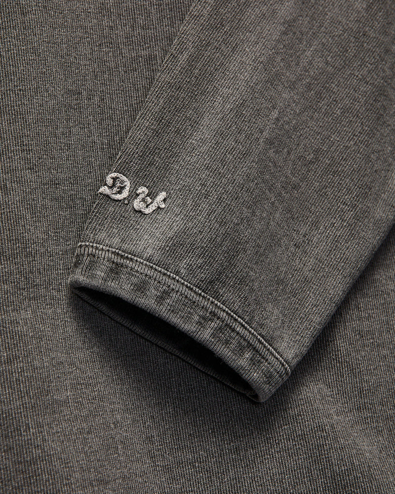 Stand Wheeler Long Sleeve Pigment-Dyed Tee in Sumikuro