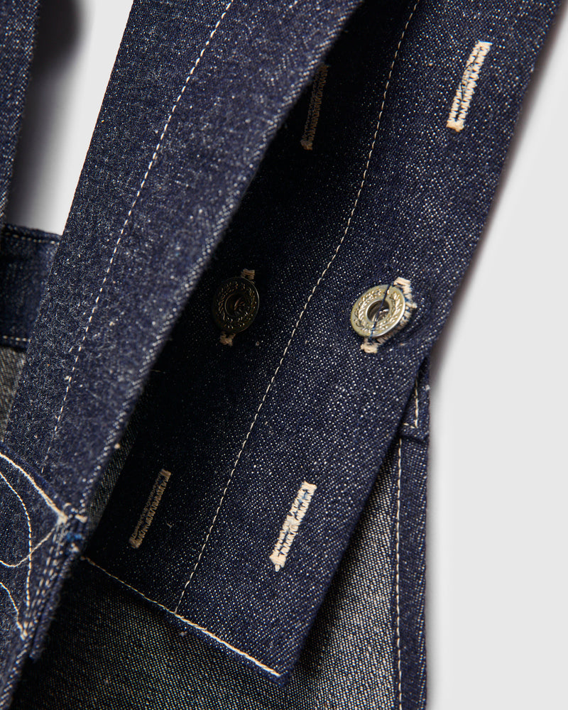 1930s Denim Overall Dungarees in Indigo Blue