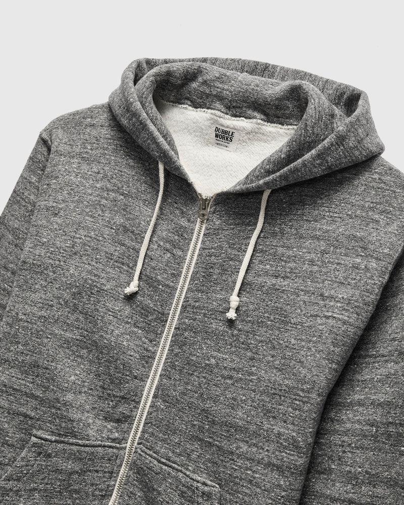Tsuriami Loopwheel Zip Hoodie in Heather Charcoal