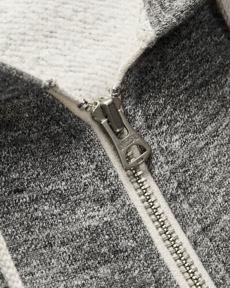 Tsuriami Loopwheel Zip Hoodie in Heather Charcoal