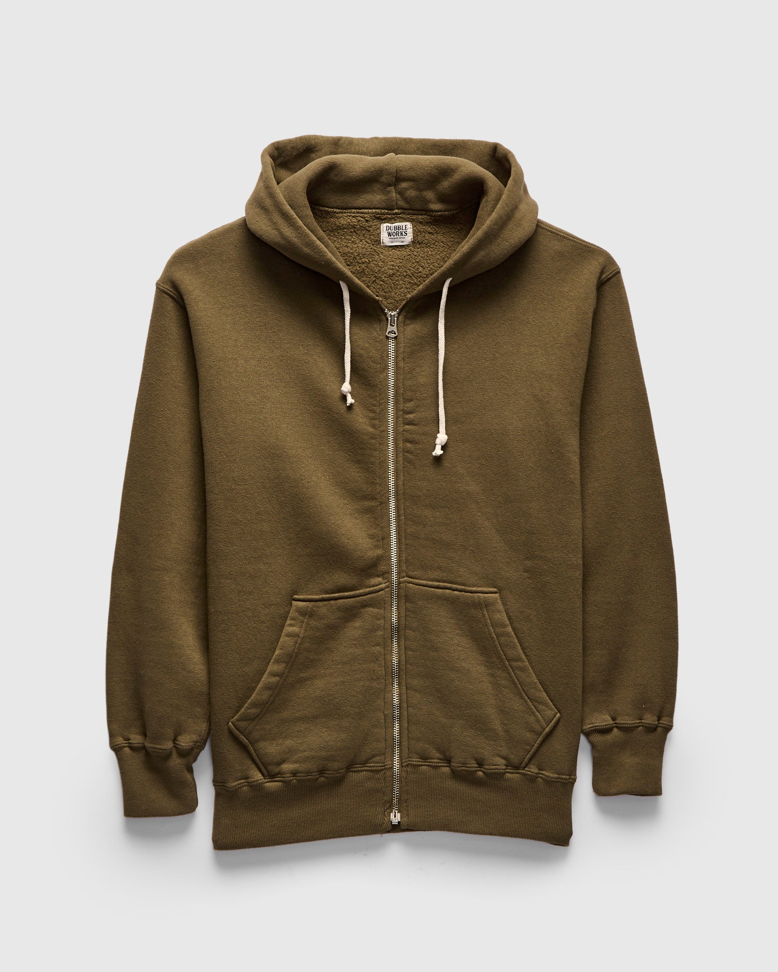 Tsuriami Loopwheel Zip Hoodie in Khaki – Blue Owl Workshop