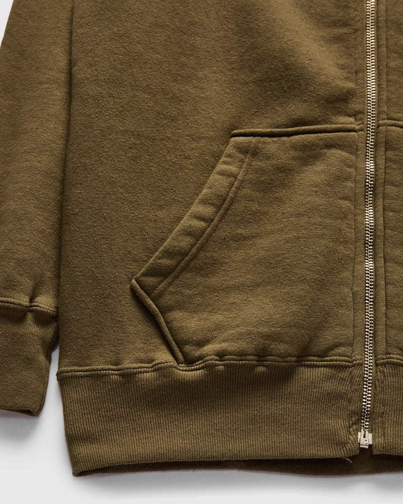 Tsuriami Loopwheel Zip Hoodie in Khaki