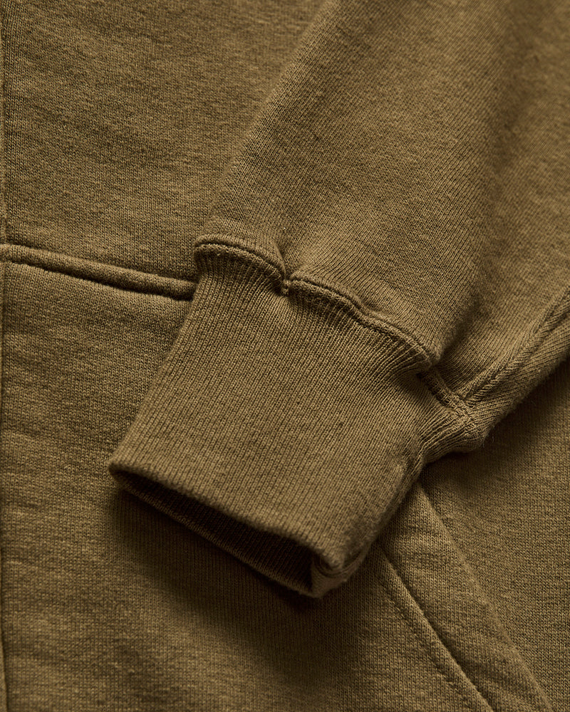 Tsuriami Loopwheel Zip Hoodie in Khaki