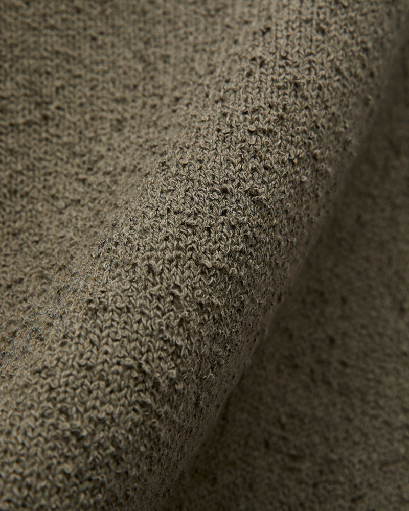 Classic Cardigan in Olive Boucle