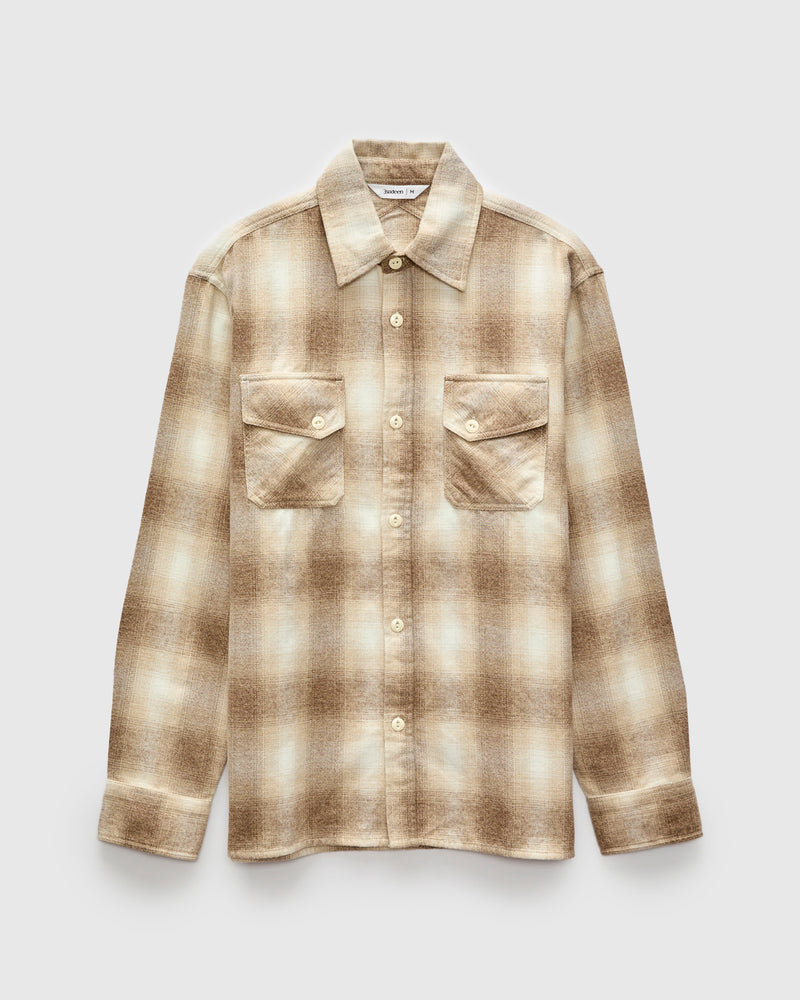 Crosscut Flannel in Sand Ombre