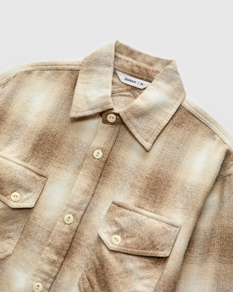 Crosscut Flannel in Sand Ombre