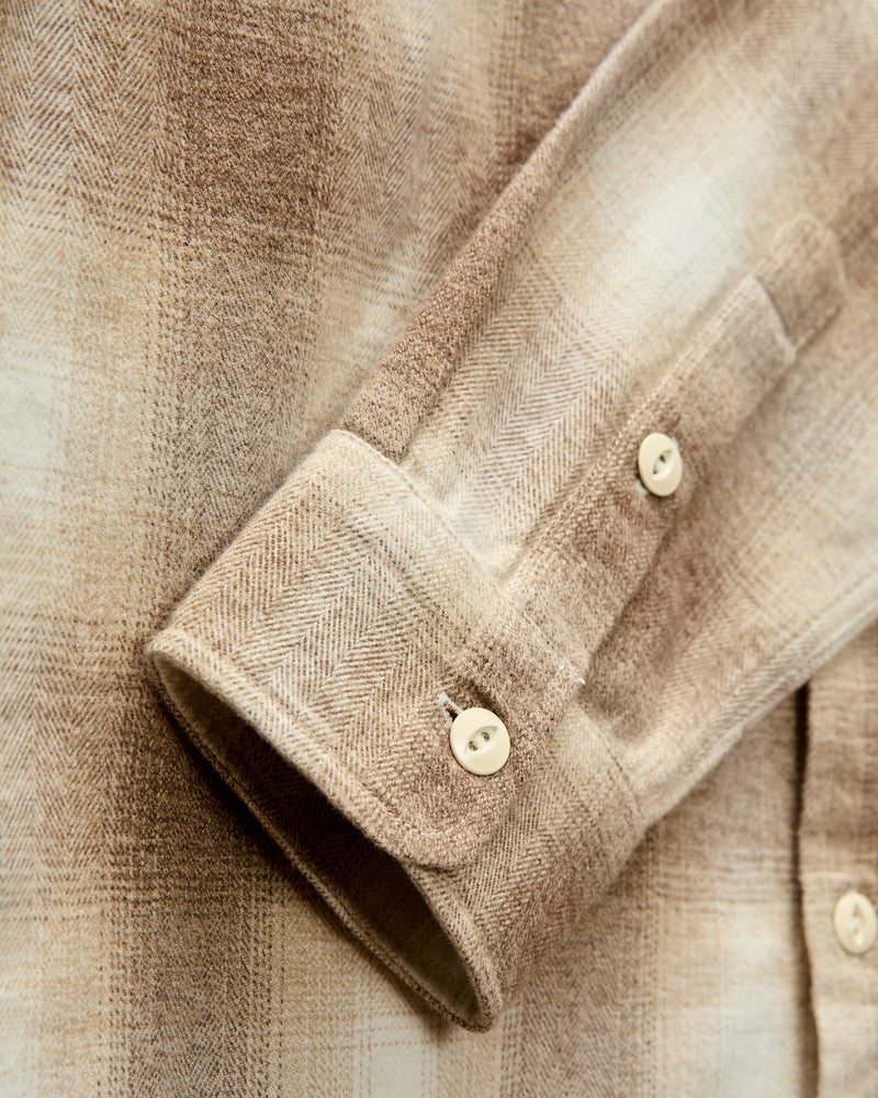 Crosscut Flannel in Sand Ombre