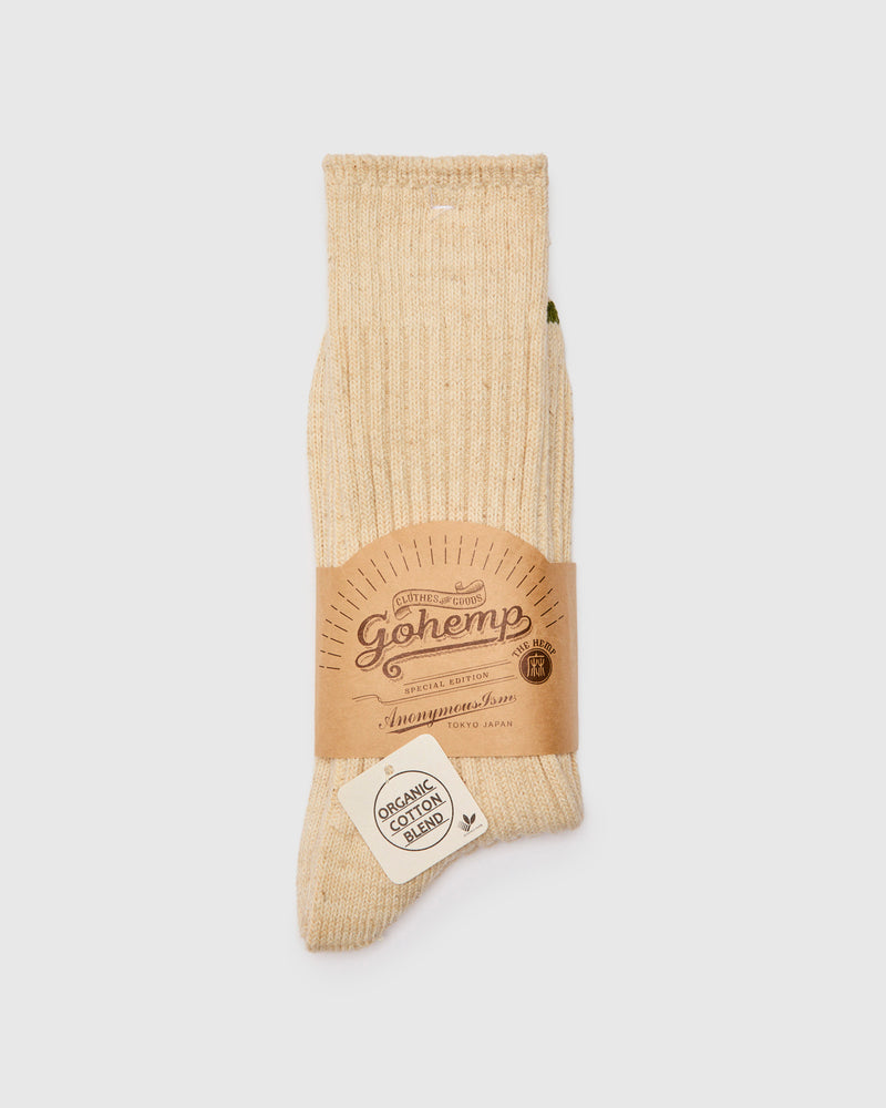 "Go Hemp" Organic Cotton Crew Sock in Oatmeal