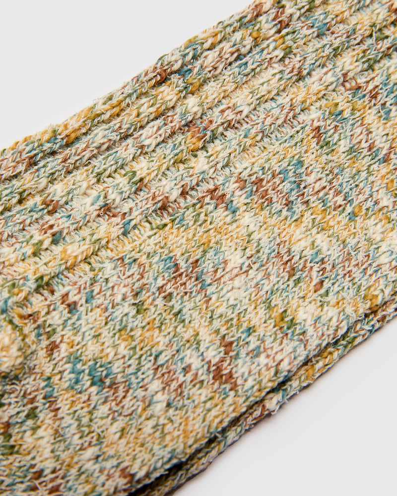 Homespun Yarn Crew Sock in Desert Cactus