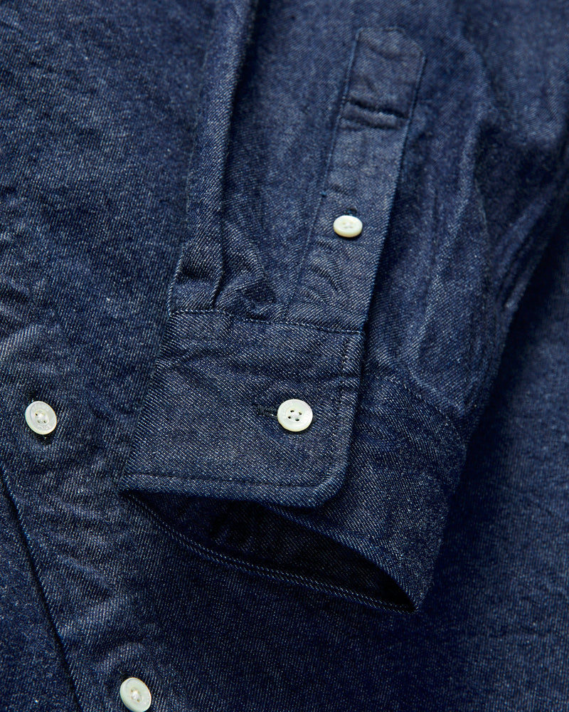 Denim Button-Down Shirt in Indigo