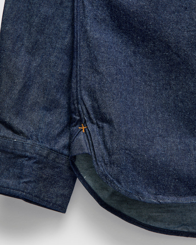 Denim Button-Down Shirt in Indigo