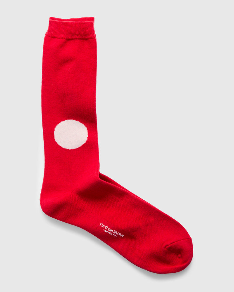 Japanese Flag Socks in Red