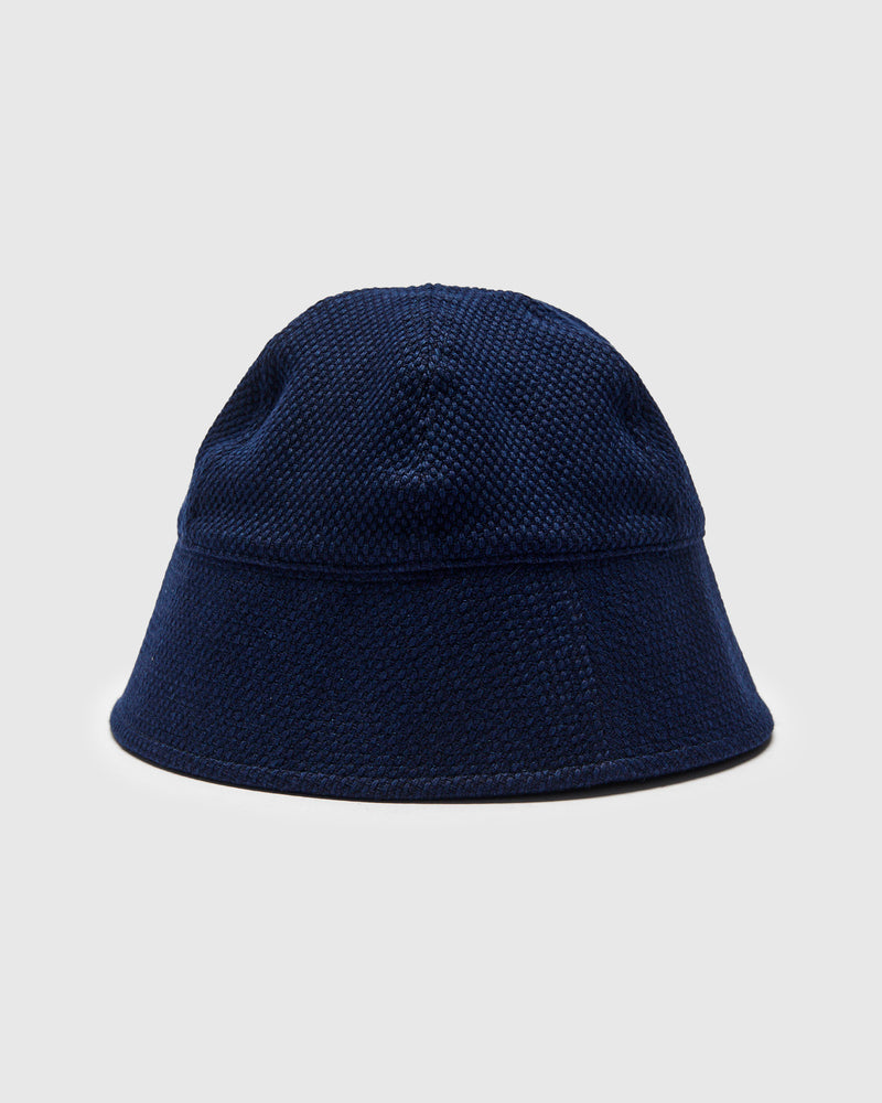 Light Sashiko Bucket Hat in Pure Indigo
