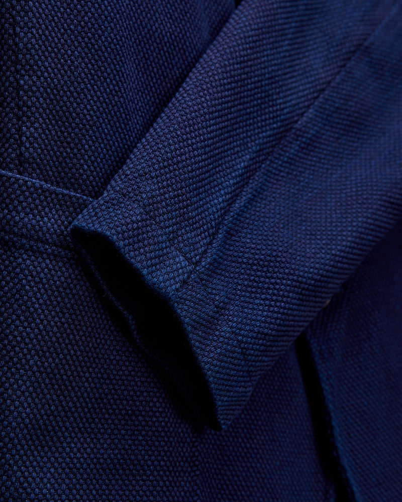 Light Sashiko Tailored Jacket in Pure Indigo