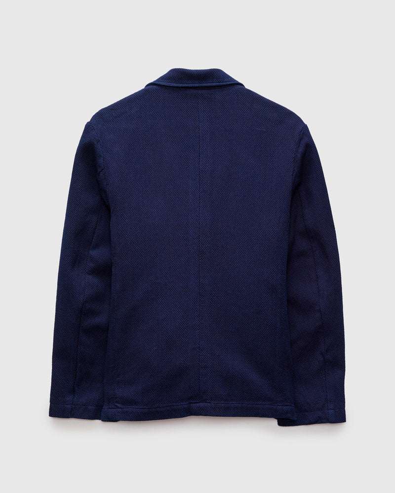 Light Sashiko Tailored Jacket in Pure Indigo