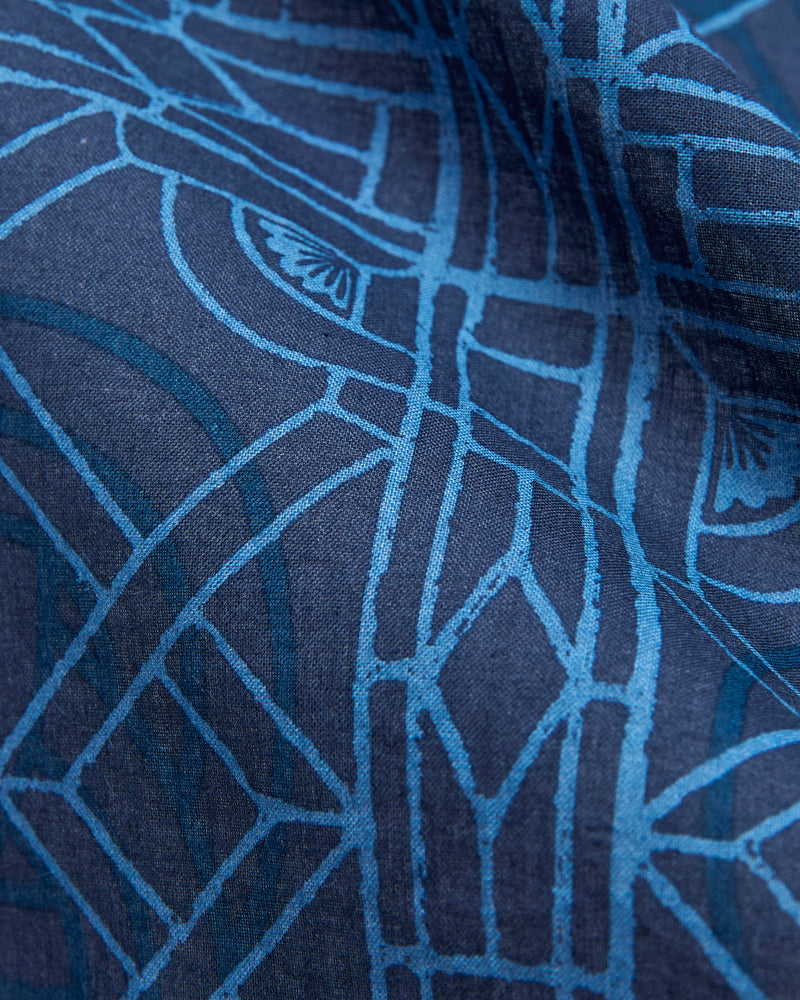 "Mizuhiki Geometric" Bandanna in Dark Navy