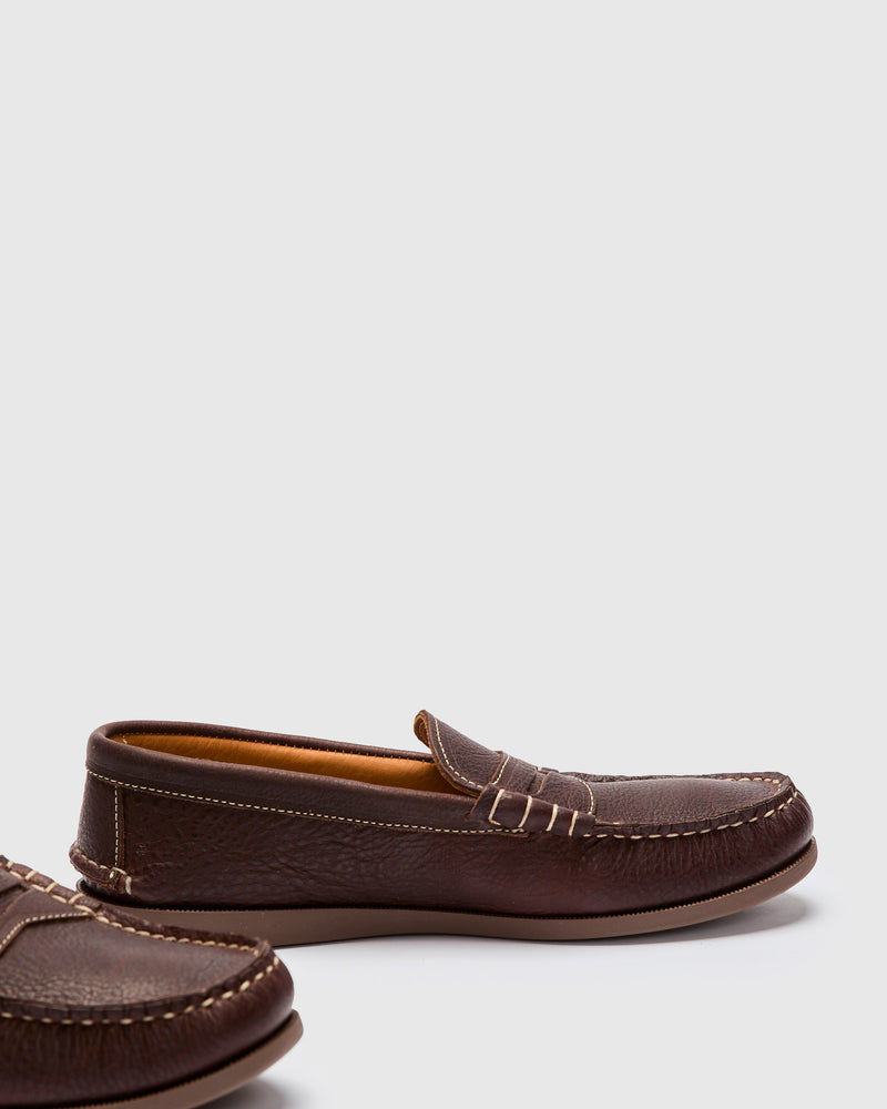 Beefroll Penny Loafer in Chocolate Grizzly