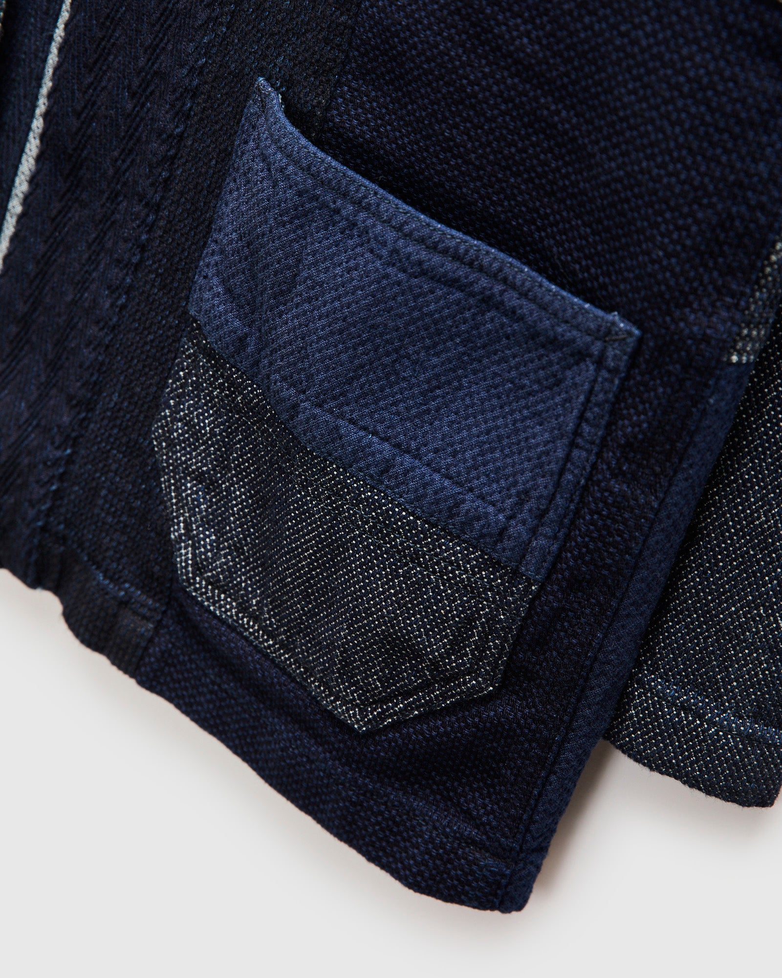 Patchwork Haori Jacket in Indigo Rinse – Blue Owl Workshop