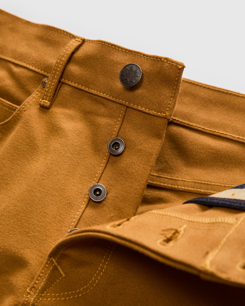 "Portola" 15oz Camel Selvedge Duck Pant - Tapered Fit