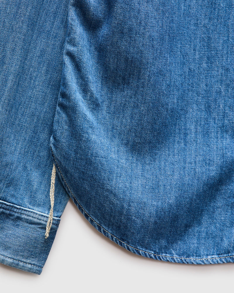 The Brace Long Sleeve Shirt in Washed Indigo