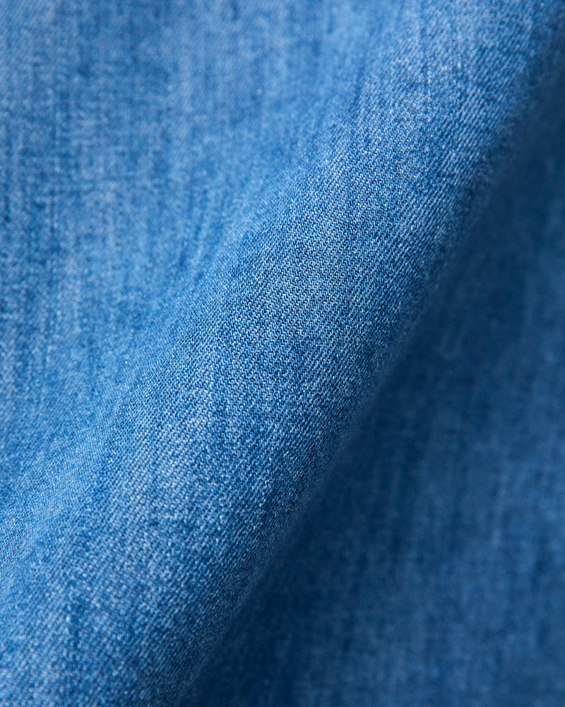 The Brace Long Sleeve Shirt in Washed Indigo