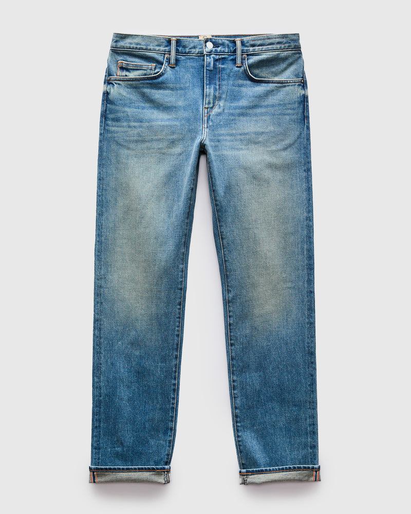 "Don" 14oz Washed Indigo Stretch Selvedge Denim - Hammer Straight