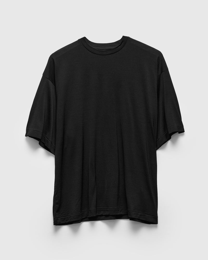 All Silk Half Sleeve Tee in Black
