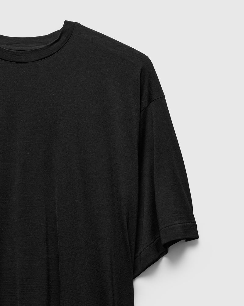 All Silk Half Sleeve Tee in Black
