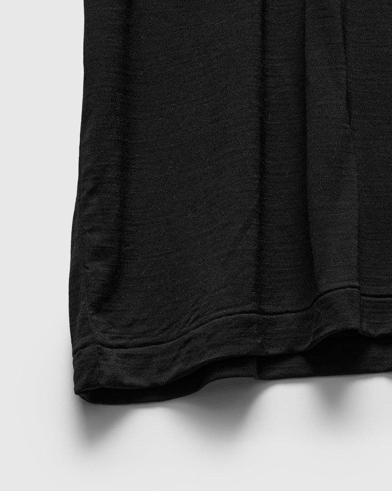 All Silk Half Sleeve Tee in Black