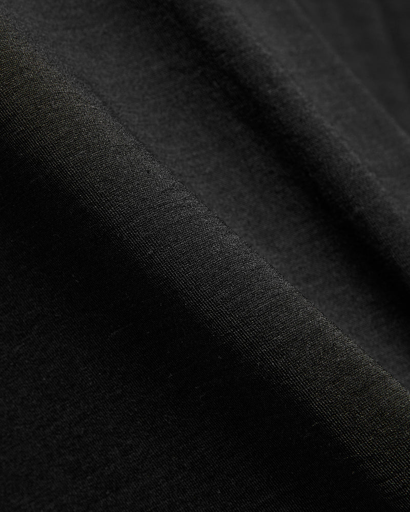 All Silk Half Sleeve Tee in Black