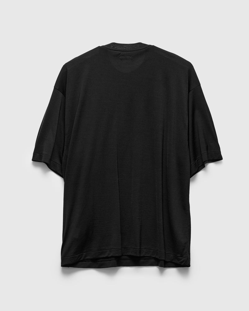 All Silk Half Sleeve Tee in Black