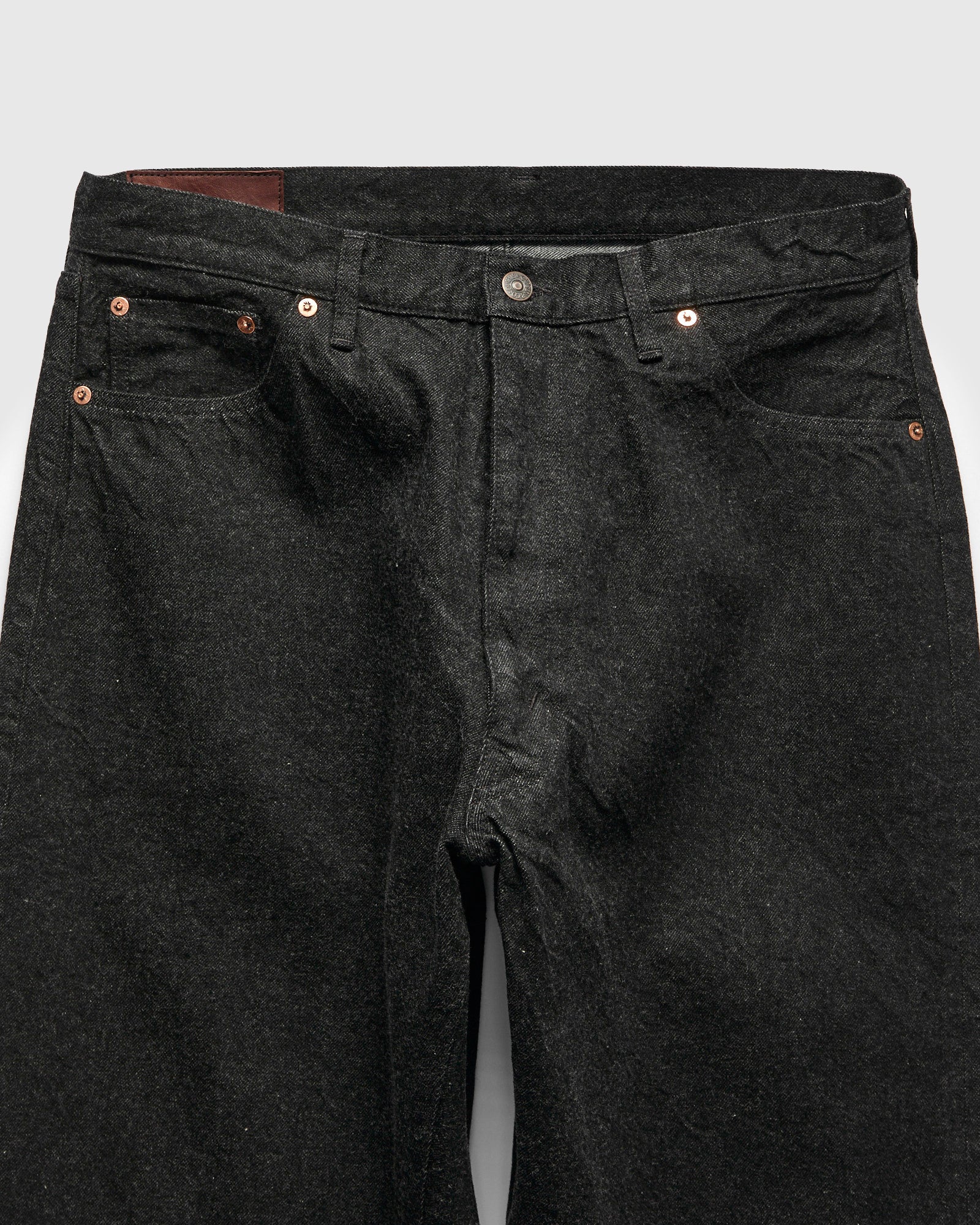 5P Zipper Front Denim Pants in Black One Wash – Blue Owl Workshop